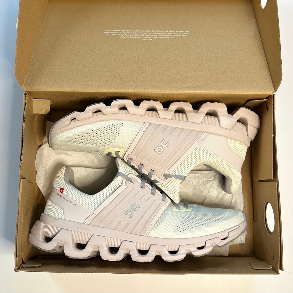 NIB On Cloud Cloudswift 3 AD in Ivory & Lily - Woman's Size 10.5
